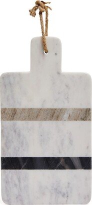 Lexi Home Marble Collection 15 in. Rectangle Charcuterie Board - Stripes