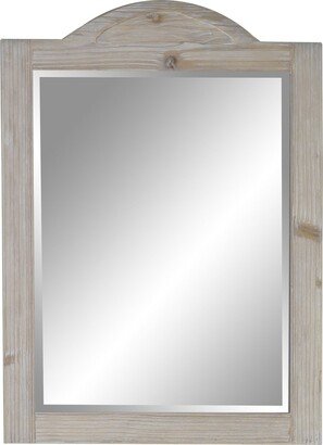 Rustic Style 26-inch Crowned Rectangular Wall Mirror - A/N