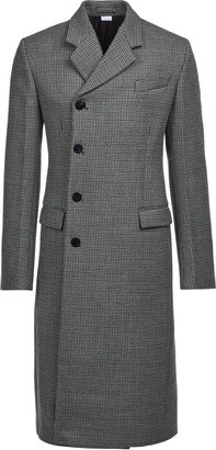 Double-Breasted Houndstooth Coat