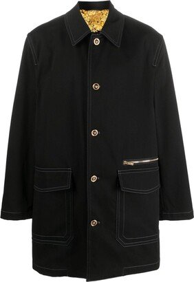 Medusa Head gabardine coat