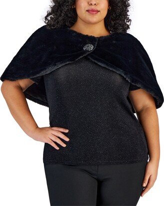 Trendy Plus Size Faux-Fur Bolero Jacket