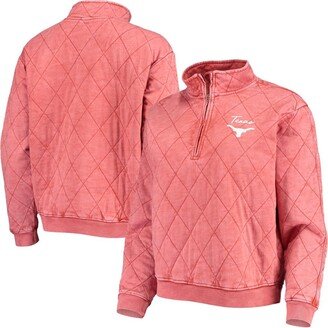 Women's Gameday Couture Texas Orange Texas Longhorns Unstoppable Chic Quilted Quarter-Zip Jacket
