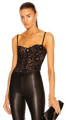 Charlotte Lace Balconette Bodysuit in Black