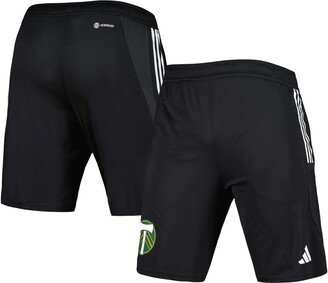 Men's Black Portland Timbers 2023 On-Field Aeroready Training Shorts