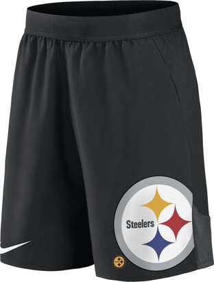 Men's Dri-FIT Stretch (NFL Pittsburgh Steelers) Shorts in Black