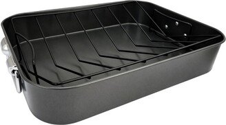 Home Top Roast Non-Stick Roaster in Black