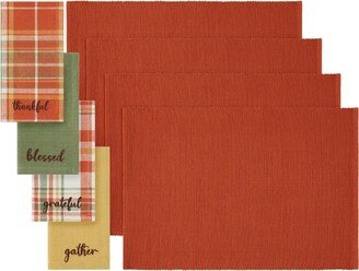 Harvest Sentiments Placemat and Napkin Value Set, 8 Piece