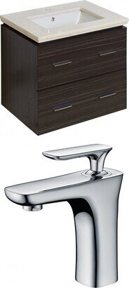 24-in. W x 18-in. D Plywood-Melamine Vanity Set In Dawn Grey With Single Hole CUPC Faucet