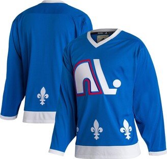 Men's Blue Quebec Nordiques Team Classics Authentic Blank Jersey