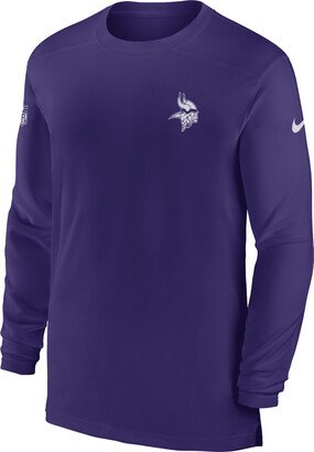 Men's Dri-FIT Sideline Coach (NFL Minnesota Vikings) Long-Sleeve Top in Purple