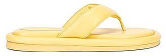 Leather Thong Sandal in Yellow