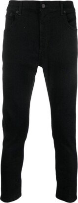 Logo-Print Tapered-Leg Jeans