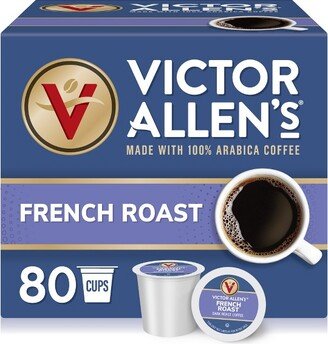 Victor Allen's Coffee French Roast Single Serve Coffee Pods, 80 Ct