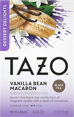 Tazo Vanilla Bean Macaron Dessert Delights Tea Bags - 15ct