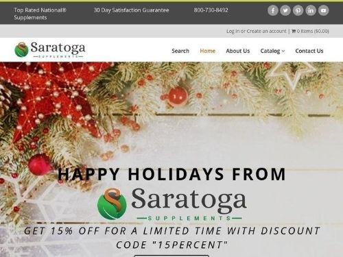 Saratoga Supplements Promo Codes & Coupons