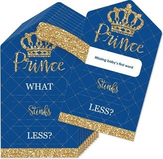 Big Dot of Happiness Royal Prince Charming - Baby Shower Game Pickle Cards - Conversation Starters Pull Tabs - Set of 12