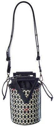 Grand Vivier Mini Coated Canvas & Leather Bucket Bag