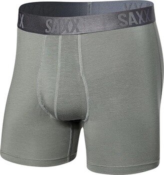 SAXX UNDERWEAR 22nd Century Silk Boxer Brief Fly (Cargo Grey) Men's Underwear