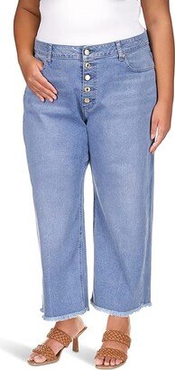 Size High-Rise Crepe Flare Selma in Angel Blue Wash (Angel Blue Wash) Women's Jeans