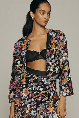 Tiny Floral Sequin Blazer Jacket