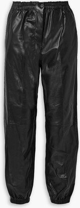 Viscount leather tapered pants