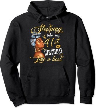 41 years old Birthday Queen Women & Girls Stepping Into My 41st Birthday With God's Grace & Mercy Bday Pullover Hoodie