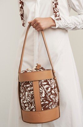 Petal Leather Frame Bucket Bag