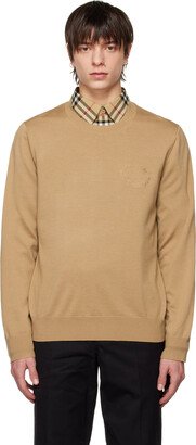 Tan Embroidered Sweater