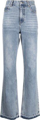 Flared High-Waist Jeans-AC