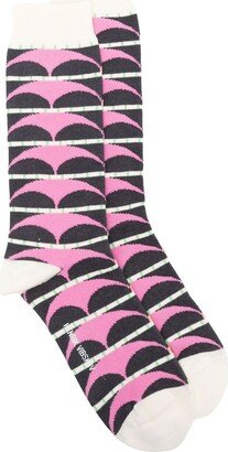 Arch geometric-print socks