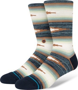 Palama Stripe Cotton Blend Crew Socks