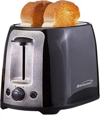 Brentwood 2 Slice Cool Touch Toaster Black and Stainless Steel