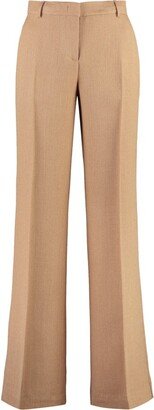 Mid-Rise Flared Trousers-AA