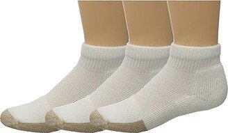 Tennis Mini-Crew Thick Cushion 3-Pair Pack (White) Quarter Length Socks Shoes