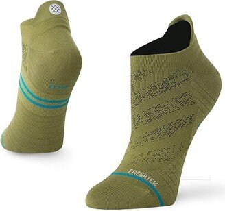 Run Ul Tab (Green) Women's Crew Cut Socks Shoes