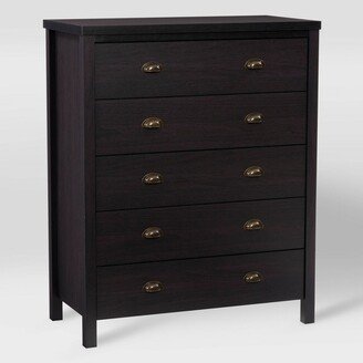 Boston 5 Drawer Dresser Black