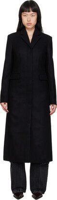 Black Notched Lapel Coat-AA