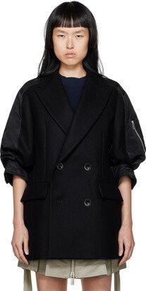 Black Paneled Coat-AA