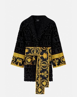 I ♡ Baroque Short Bathrobe-AB