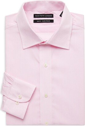 Saks Fifth Avenue Made in Italy Saks Fifth Avenue Men's Slim Fit Micro Check Dress Shirt