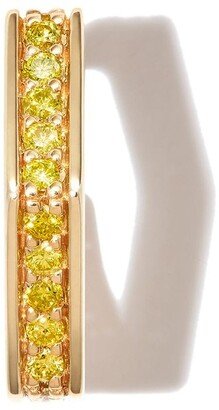 Kolours 18kt yellow gold Fortis diamond hoop earring