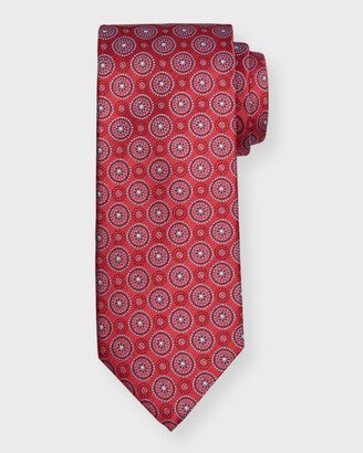 Men's Medallion Jacquard Silk Tie-AD