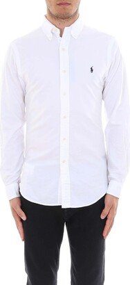 Logo Embroidered Slim-Fit Shirt