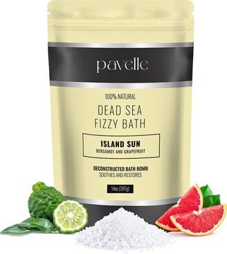 Pavelle Dead Sea Fizzy Bath, Sea Salt Bath Fizz, Island Sun