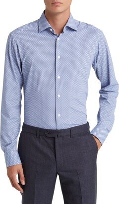 Slim Fit Geometric Print Stretch Dress Shirt