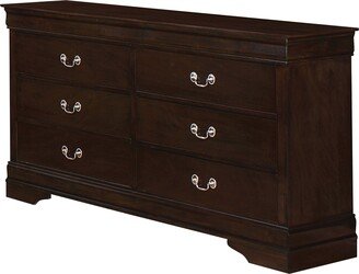 Furniture Louis Philippe Cappuccino 6-drawer Dresser