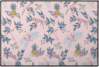 Door Mats: Jungle Toile - Pink Door Mat, Pink