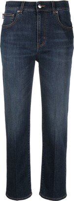 Heart-Motif Straight-Leg Jeans