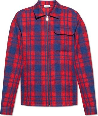 Checked Collared Long-Sleeve Shirt