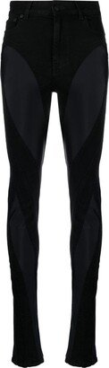Spiral high-rise skinny jeans